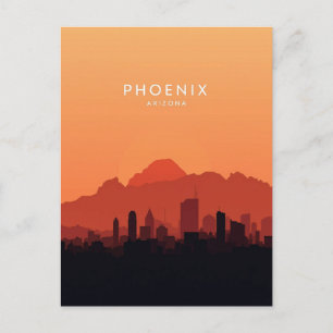 Phoenix Arizona: Öken solnedgång Vykort