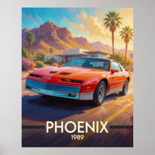 Phoenix Arizona Ökenvägsuppträdande 1989 Poster