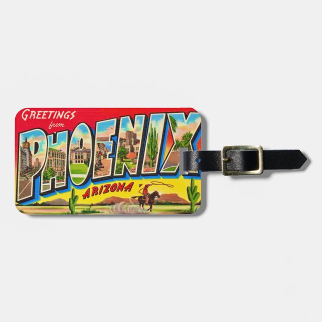 Phoenix Arizona Postkort Bagage Tag Bagagebricka (Horisontell Framsida)