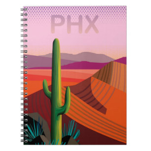 Phoenix Arizona reser affischen Anteckningsbok