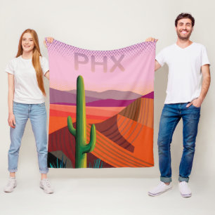 Phoenix Arizona reser affischen Fleecefilt