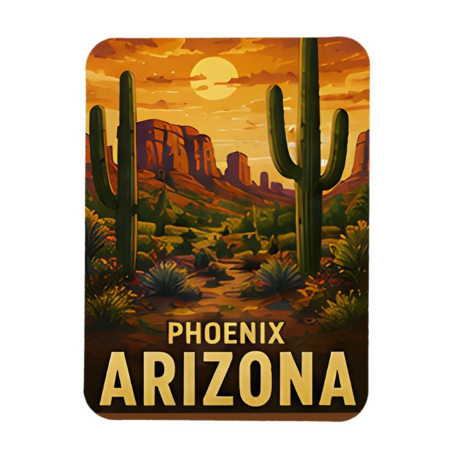 Phoenix Arizona Respresent Magnet (Vertikal)