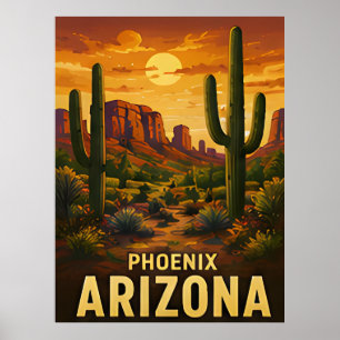 Phoenix Arizona Respresent till Resenärer Poster