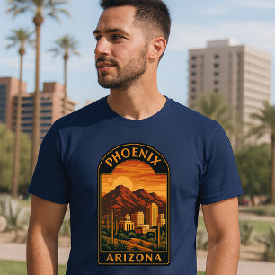 Phoenix Arizona Retro Art Deco T Shirt