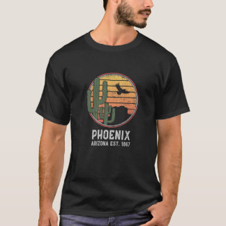 Phoenix Arizona Retro Cactus och Sol T Shirt