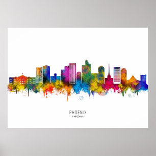 Phoenix Arizona Siluett Poster