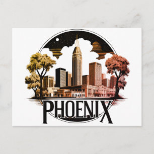 Phoenix Arizona Siluett Vykort
