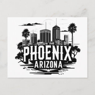 Phoenix Arizona Siluett Vykort