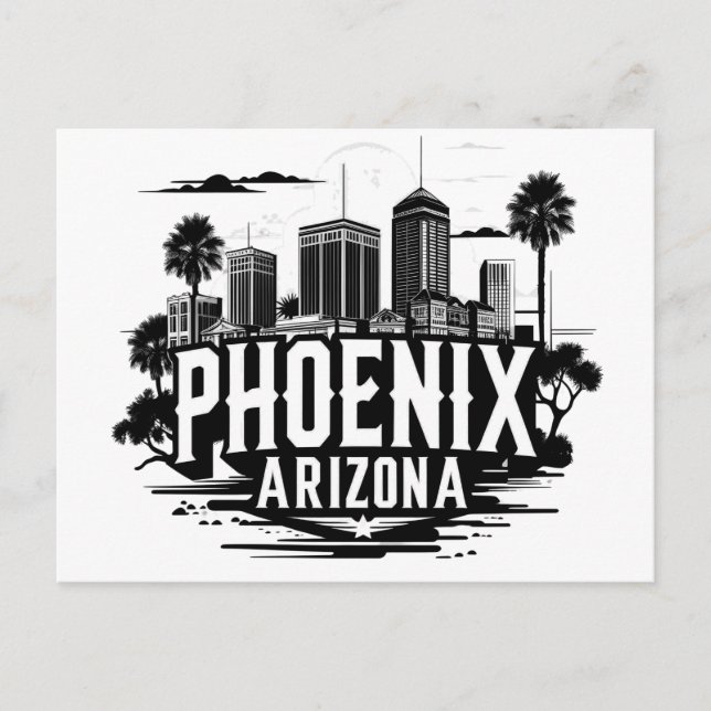 Phoenix Arizona Siluett Vykort (Framsida)