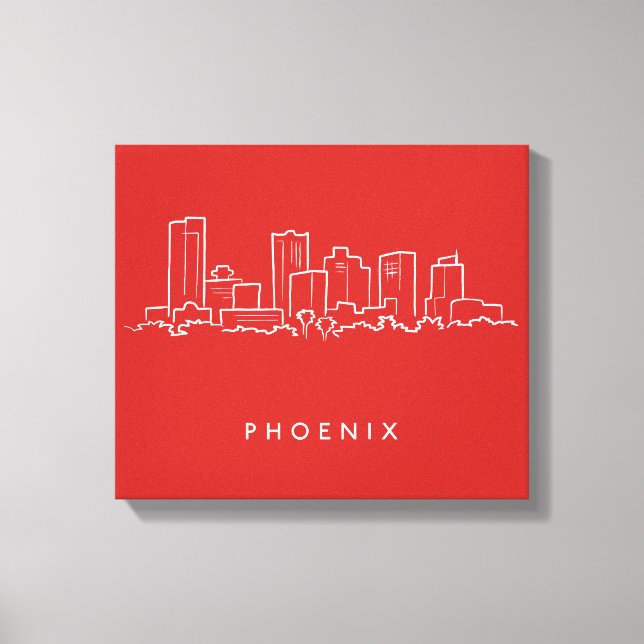 Phoenix Arizona Skyline Canvastryck (Framsida)