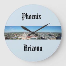 Phoenix Arizona Skyline Clock Stor Klocka