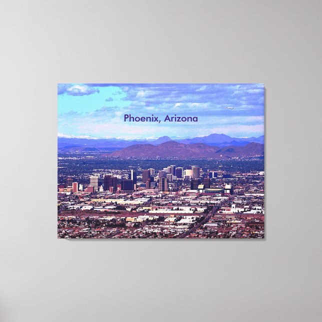 Phoenix Arizona Skyline i Daytime Canvastryck (Framsida)