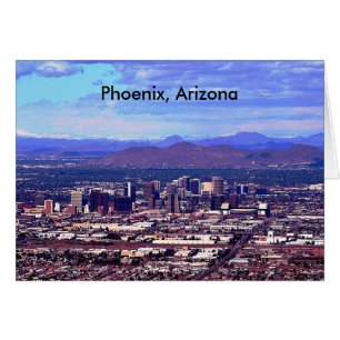 Phoenix Arizona Skyline i Daytime Hälsningskort