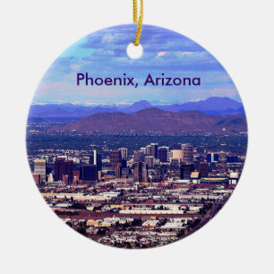 Phoenix Arizona Skyline i Daytime Julgransprydnad Keramik
