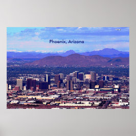 Phoenix Arizona Skyline i Daytime Poster
