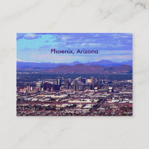 Phoenix Arizona Skyline i Daytime Visitkort