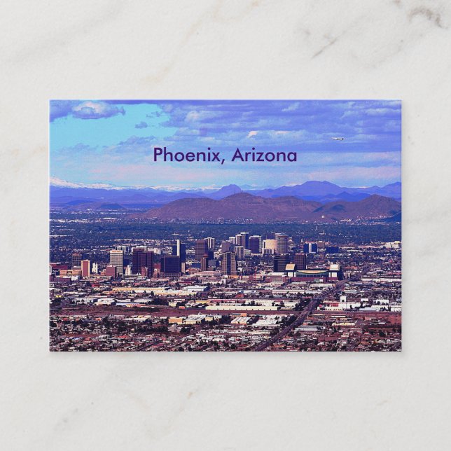 Phoenix Arizona Skyline i Daytime Visitkort (Framsida)