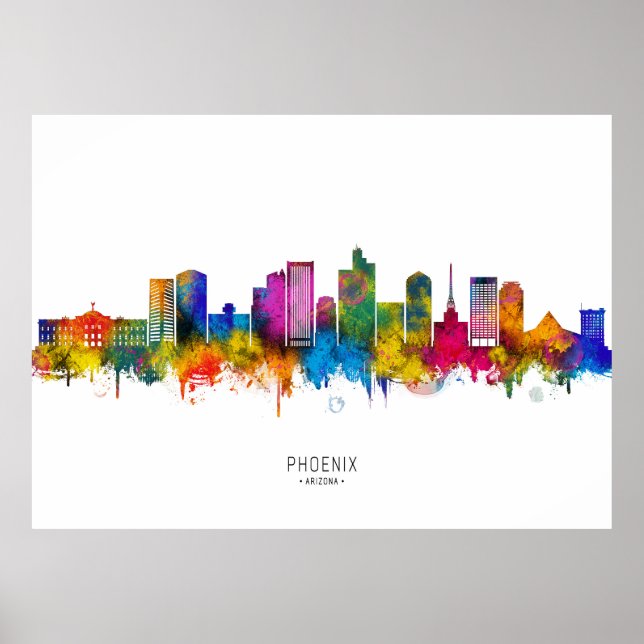 Phoenix Arizona Skyline Poster (Framsidan)