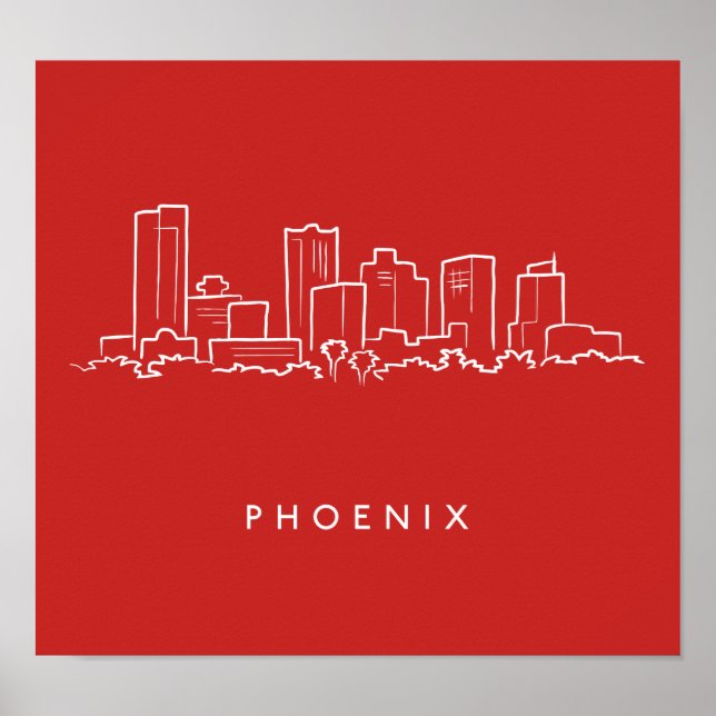 Phoenix Arizona Skyline Poster (Framsidan)