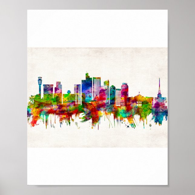 Phoenix Arizona Skyline Poster (Framsidan)