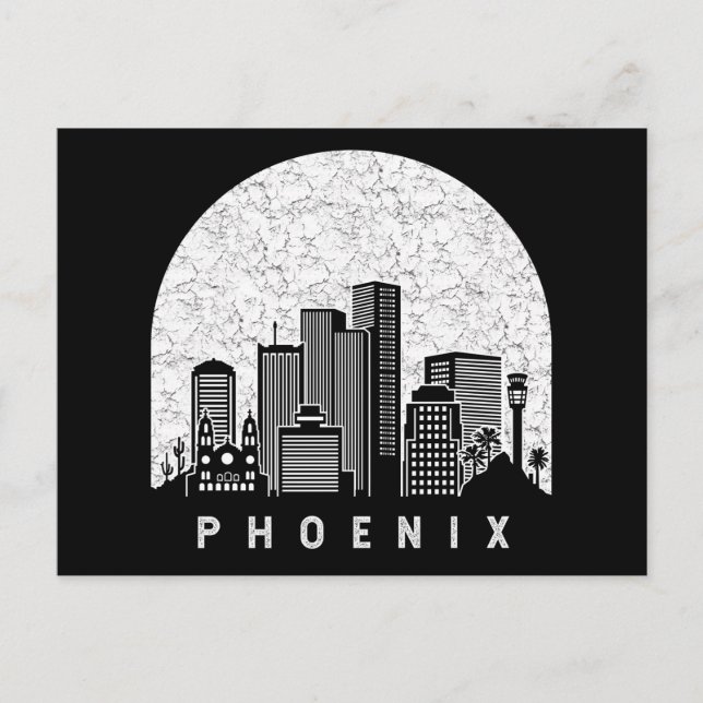 Phoenix Arizona Skyline Vykort (Framsida)