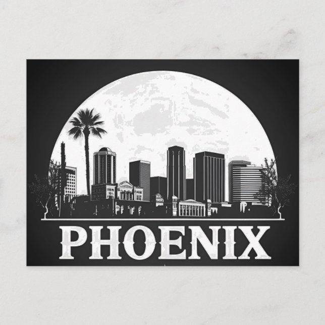 Phoenix Arizona Skyline Vykort (Framsida)