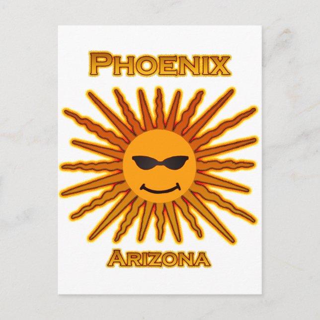 Phoenix Arizona Sol Logotyp Vykort (Framsida)