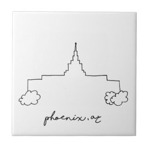phoenix arizona temple enkel modern skiss kakelplatta