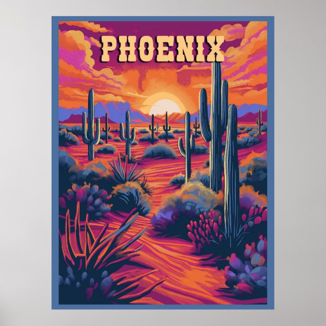 Phoenix, Arizona Travel Poster (Framsidan)