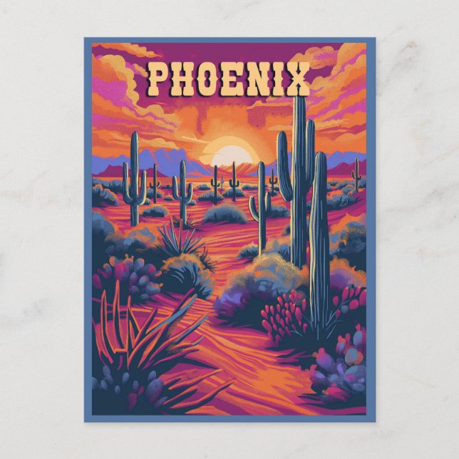 Phoenix, Arizona Travel Vykort (Framsida)