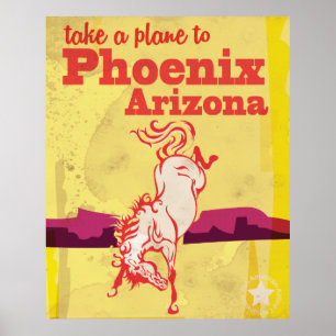 Phoenix, Arizona USA Vintage resor Poster