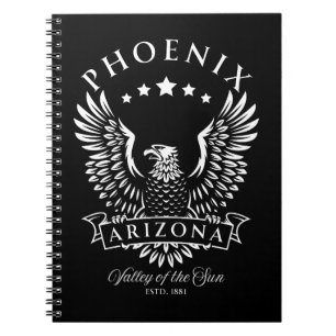 Phoenix Arizona Valley of the Sun Vintage Eagle Anteckningsbok