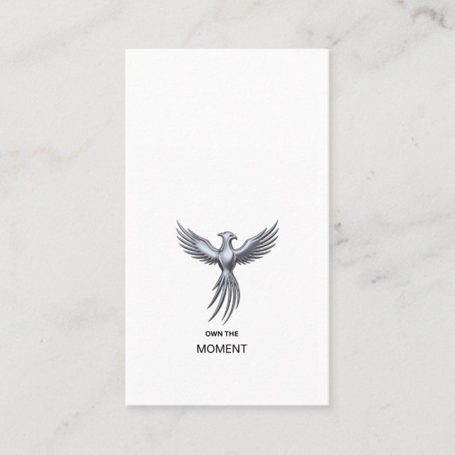 Phoenix Art Motivationsögonblick Förkläde Visitkort (Framsida)