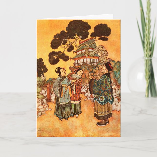 Phoenix av Edmund Dulac Tack Kort (Framsida)