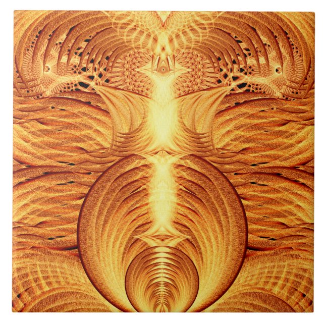 Phoenix avfyrar kakelplatta (Framsidan)