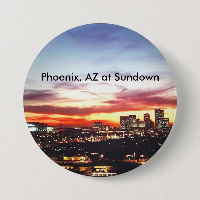 Phoenix, AZ vid Sundown Knapp (Framsida)