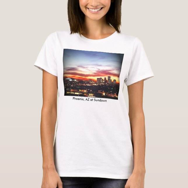 Phoenix, AZ vid Sundown T-shirt (Framsida)