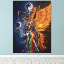 Phoenix Balance Andlig Canvas Konst