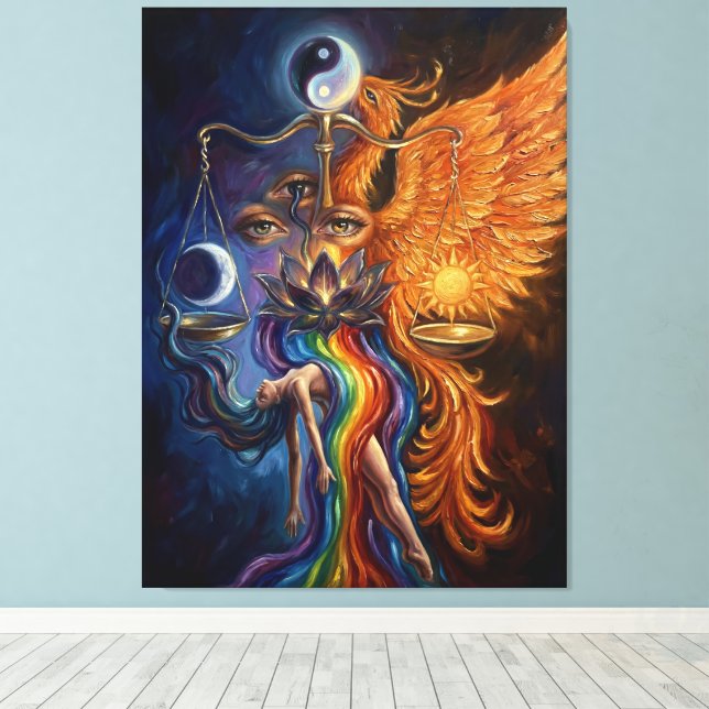 Phoenix Balance Andlig Canvas Konst (Insitu (trägolv))