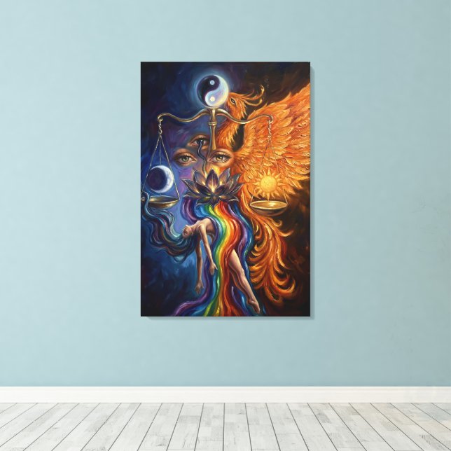 Phoenix Balance Spiritual Canvas Art (Insitu (trägolv))