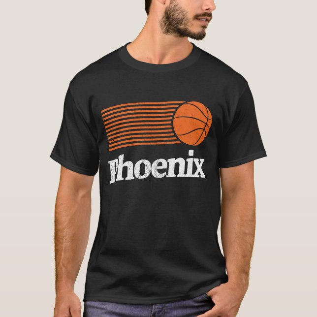 Phoenix Basketball Retro City Arizona State B-Ball T Shirt (Framsida)