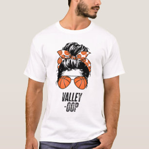 Phoenix Basketball Valley-Oop messy bun sol baske T Shirt