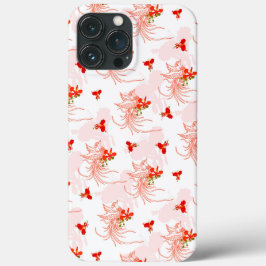 Phoenix Bird and Phoenix Flower Seamless Mönster