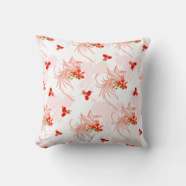 Phoenix Bird and Phoenix Flower Seamless Mönster Kudde