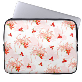 Phoenix Bird and Phoenix Flower Seamless Mönster Laptop Fodral