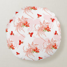 Phoenix Bird and Phoenix Flower Seamless Mönster