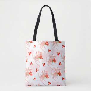 Phoenix Bird and Phoenix Flower Seamless Mönster Tygkasse