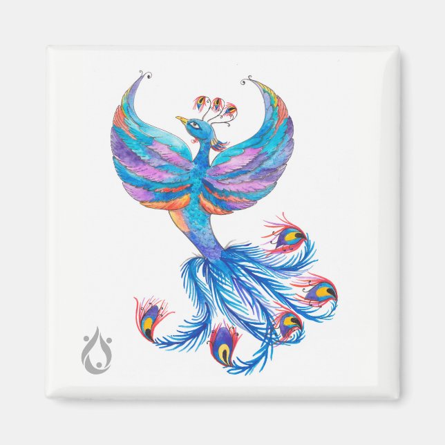 Phoenix Bird Art - Voyager Magnet (Framsidan)