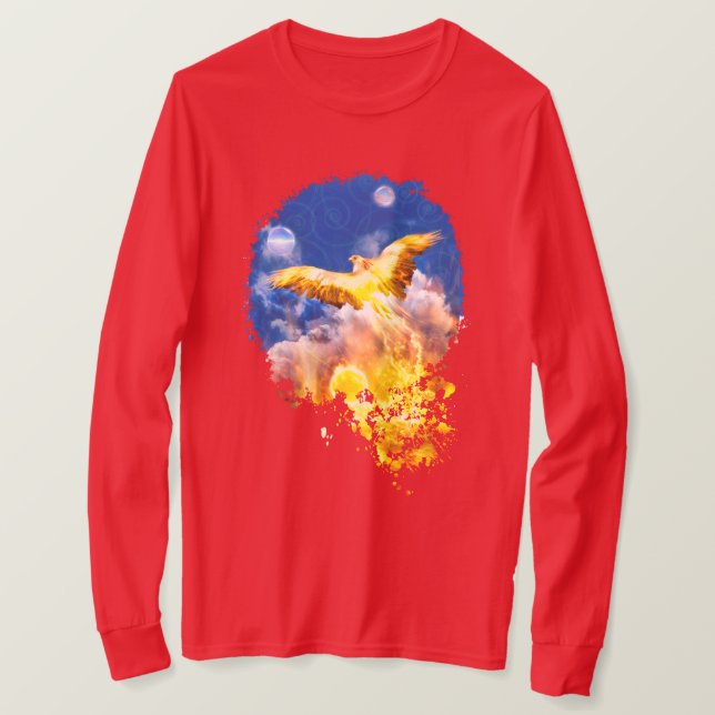 Phoenix Bird STIGA UPP ÖVER DINA DUBLES Sweatshirt T Shirt (Design framsida)