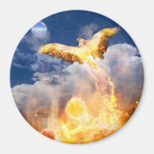 Phoenix Bird "STIGA UPP ÖVER DINA PROBLEM" Magnet